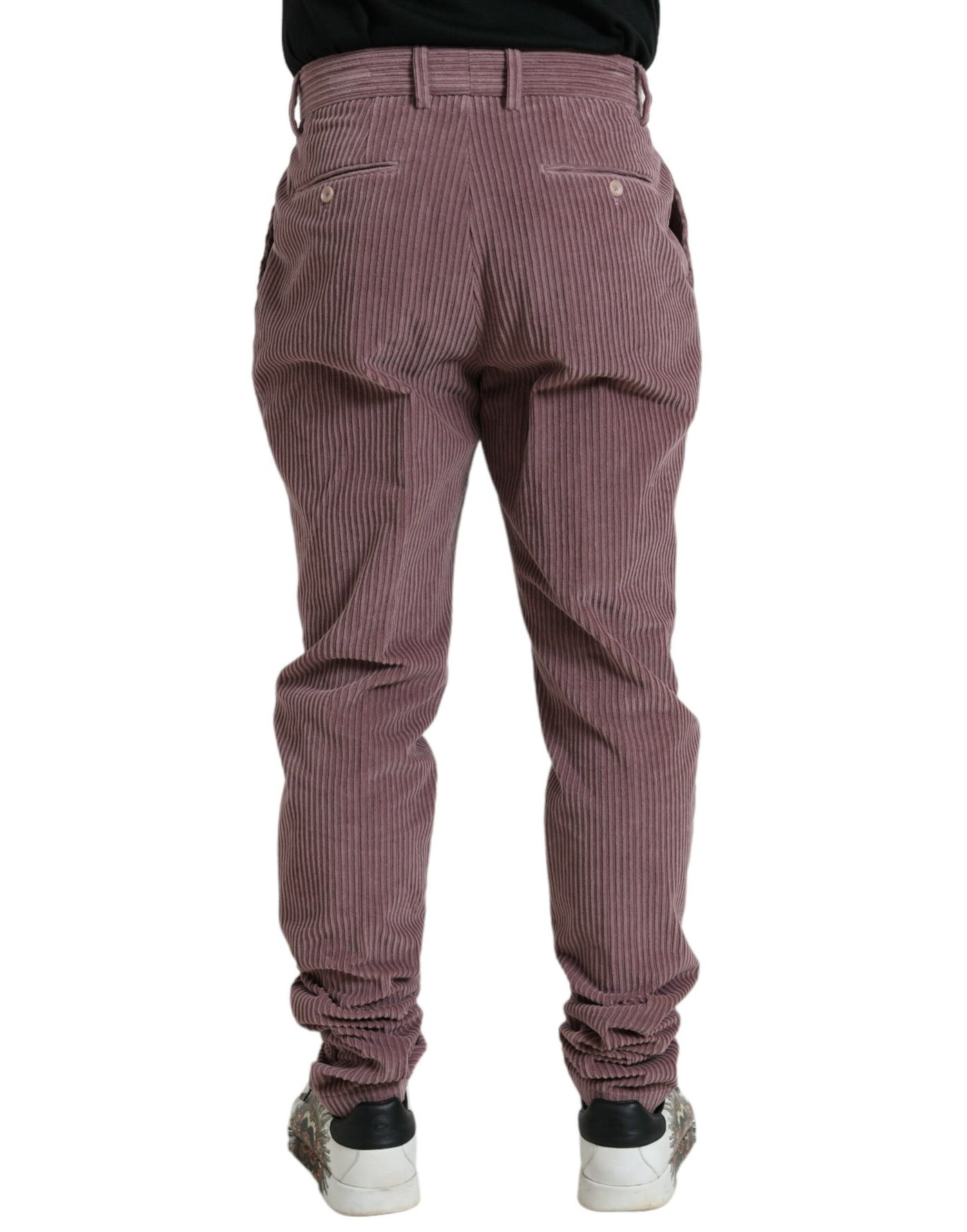 Dolce &amp; Gabbana paarse corduroy katoenen stretch skinny broek