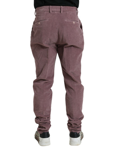 Dolce &amp; Gabbana paarse corduroy katoenen stretch skinny broek