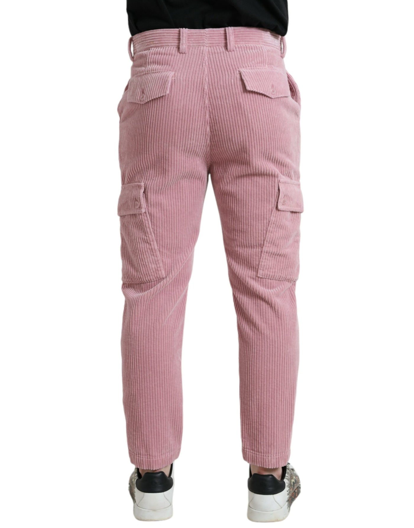 Jean cargo skinny en velours côtelé rose Dolce &amp; Gabbana