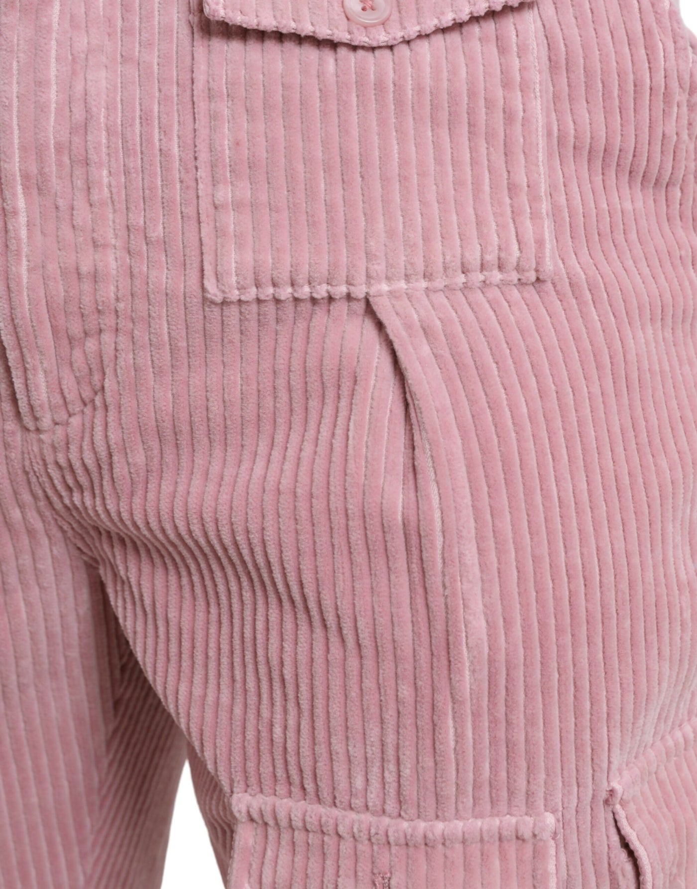 Jean cargo skinny en velours côtelé rose Dolce &amp; Gabbana