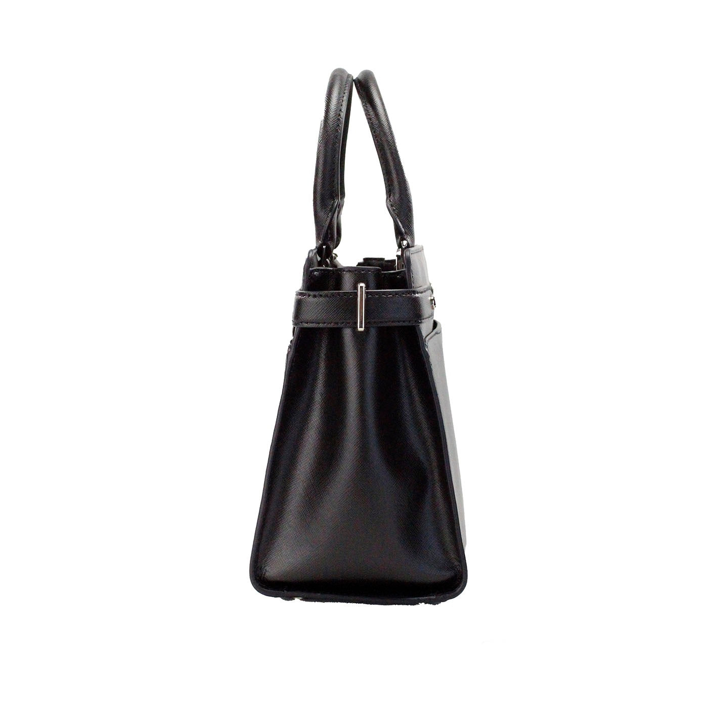 Kate Spade Staci Medium Zwarte Saffiano Leren Crossbody Satchel Handtas