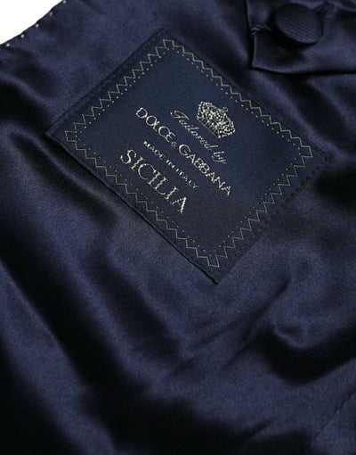 Blazer manteau simple boutonnage en jacquard Dolce &amp; Gabbana Gold SICILIA
