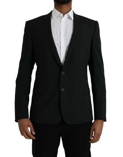 Blazer croisé simple boutonnage Dolce &amp; Gabbana bleu doré