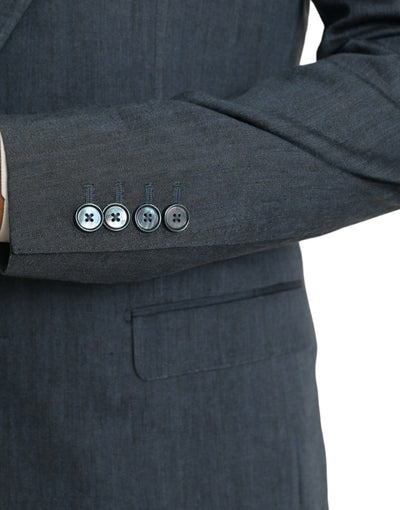 Blazer simple boutonnage en lin bleu Dolce &amp; Gabbana NAPOLI