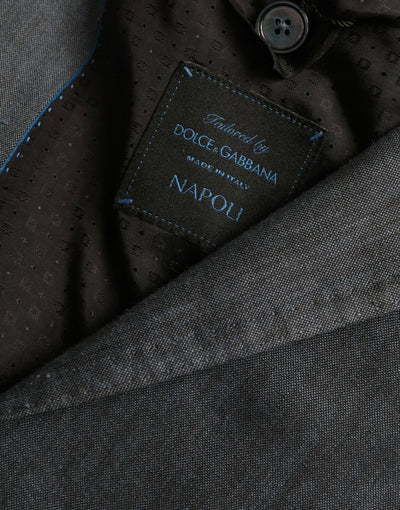 Blazer simple boutonnage en lin bleu Dolce &amp; Gabbana NAPOLI