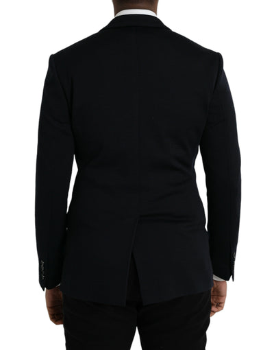 Blazer simple boutonnage en laine noire Dolce &amp; Gabbana