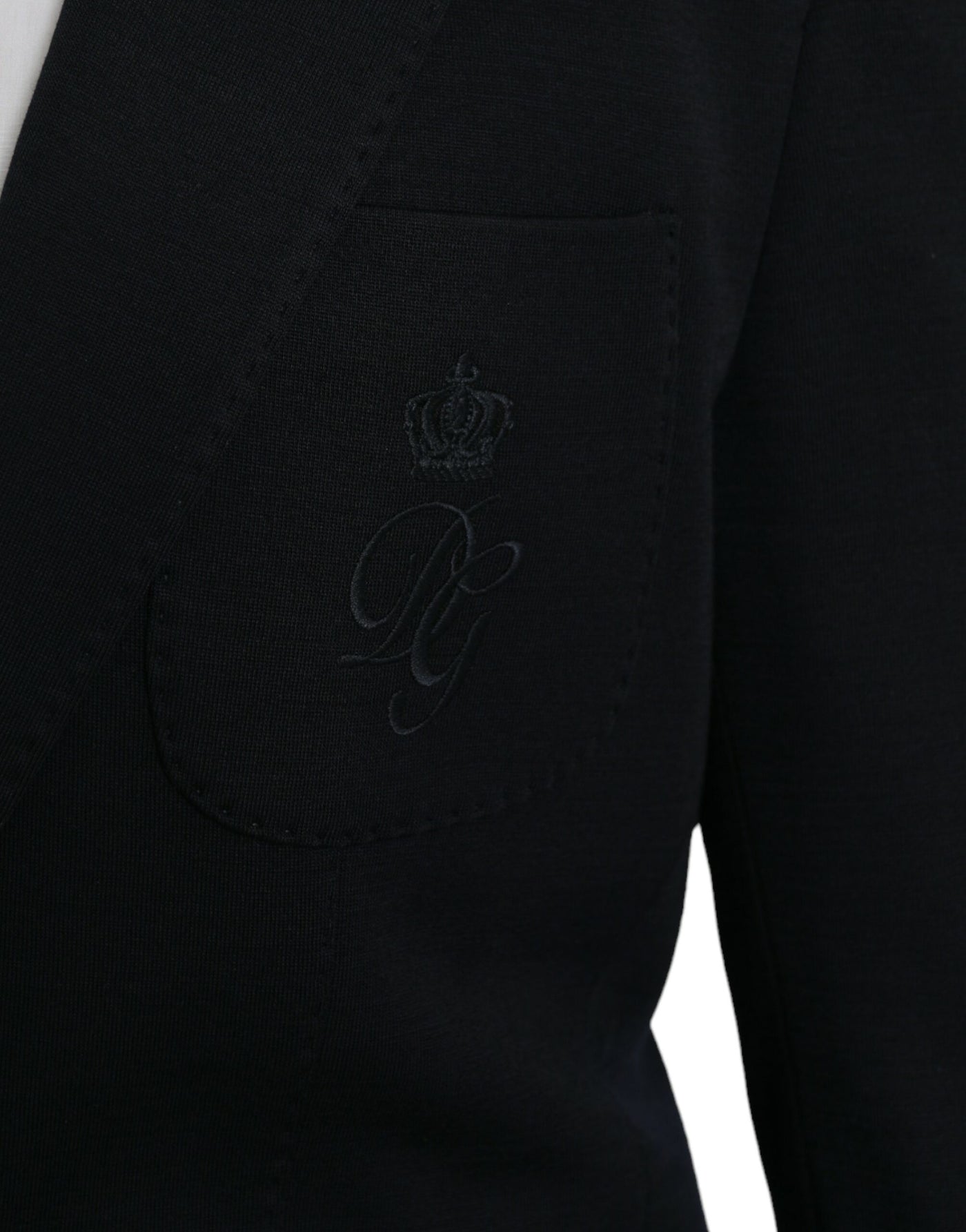 Blazer simple boutonnage en laine noire Dolce &amp; Gabbana