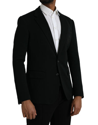 Blazer simple boutonnage en laine noire Dolce &amp; Gabbana