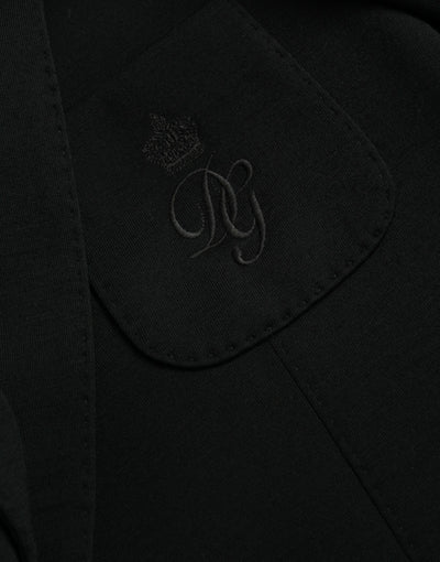 Blazer simple boutonnage en laine noire Dolce &amp; Gabbana