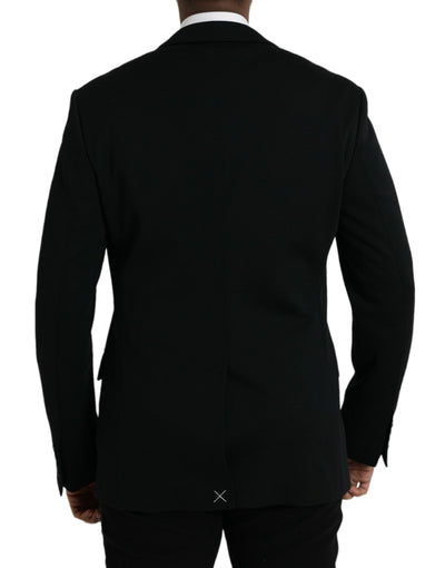 Blazer simple boutonnage en laine noire Dolce &amp; Gabbana