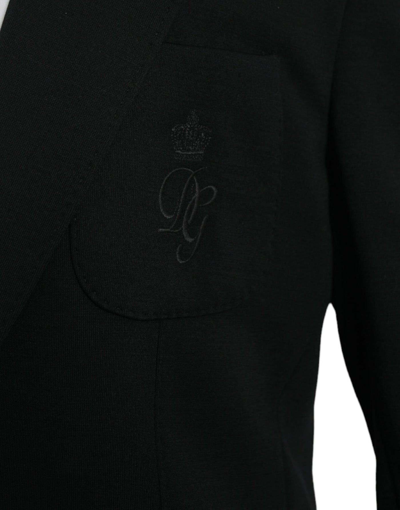 Blazer simple boutonnage en laine noire Dolce &amp; Gabbana