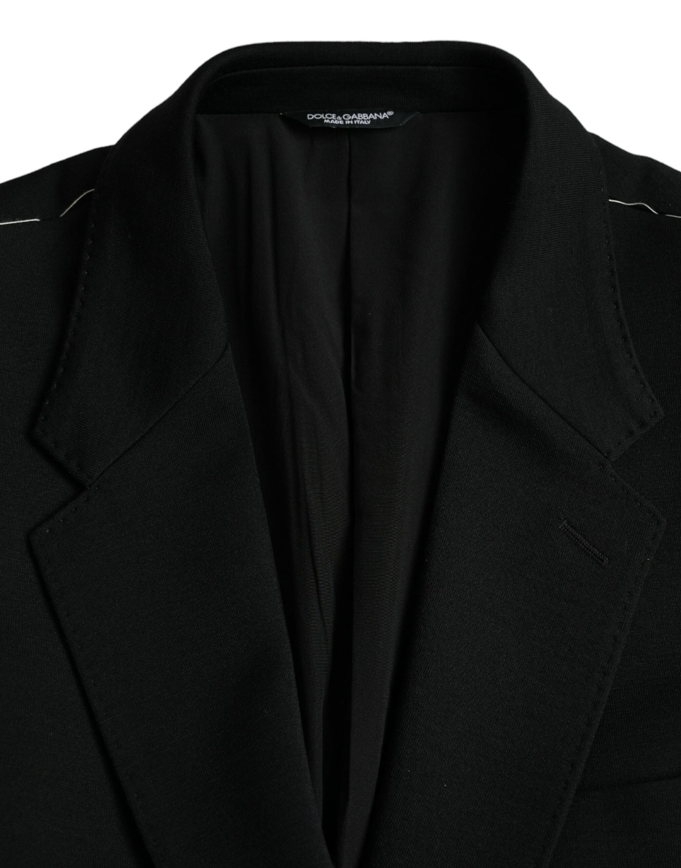 Blazer simple boutonnage en laine noire Dolce &amp; Gabbana