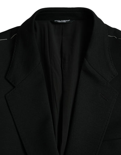Blazer simple boutonnage en laine noire Dolce &amp; Gabbana
