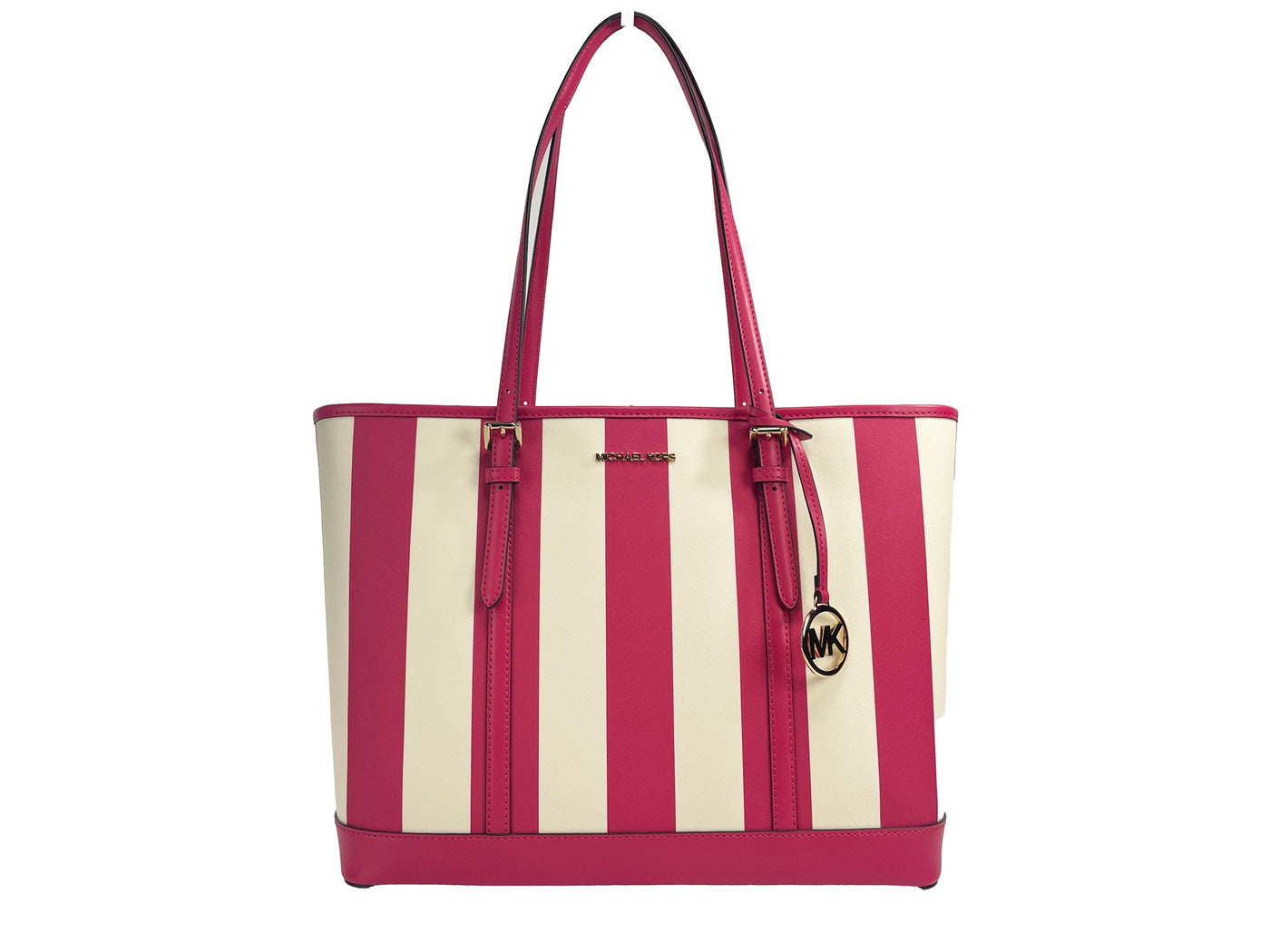 Sac fourre-tout Michael Kors Jet Set Travel grand format en PVC rose