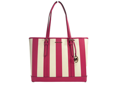 Sac fourre-tout Michael Kors Jet Set Travel grand format en PVC rose