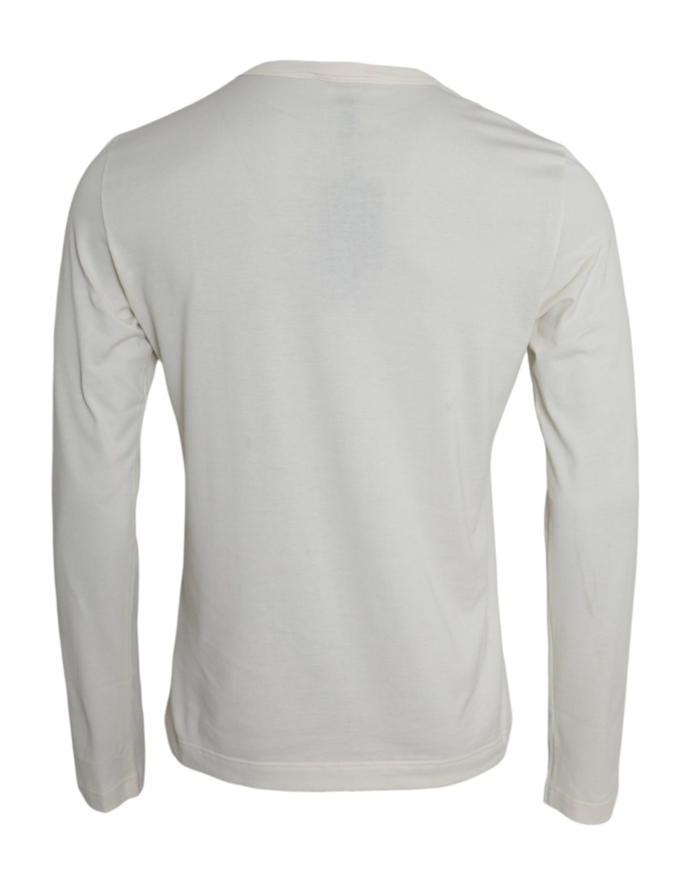 Dolce &amp; Gabbana Off White Katoenen Trui met Ronde Hals