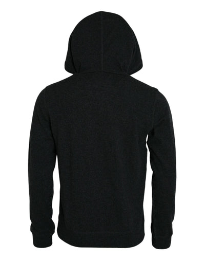 Dolce &amp; Gabbana donkergrijze kasjmier hoodie