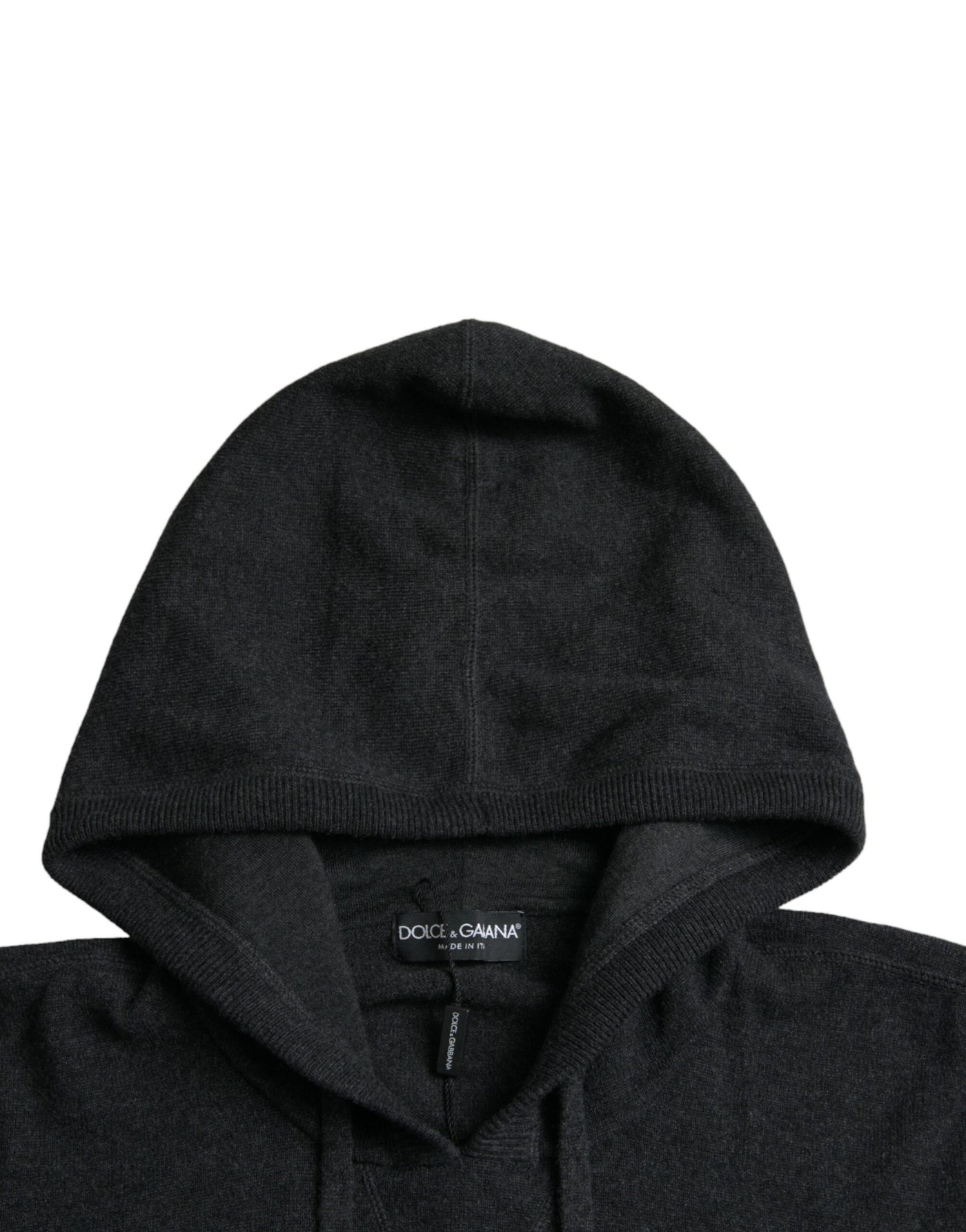 Dolce &amp; Gabbana donkergrijze kasjmier hoodie