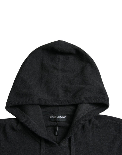 Dolce &amp; Gabbana donkergrijze kasjmier hoodie