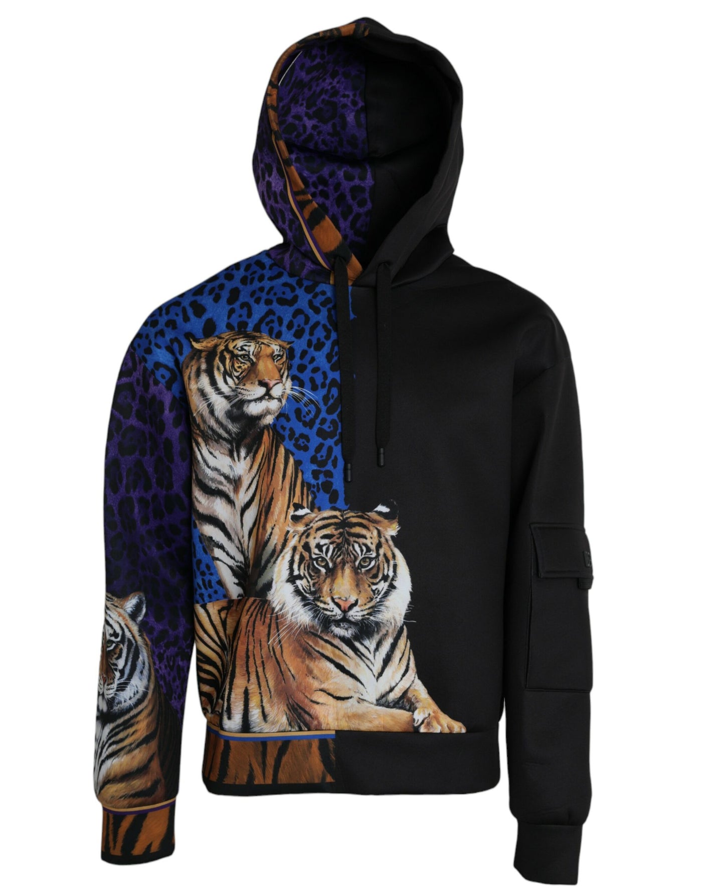 Dolce &amp; Gabbana Multicolor Tiger Hooded Sweatshirt Trui