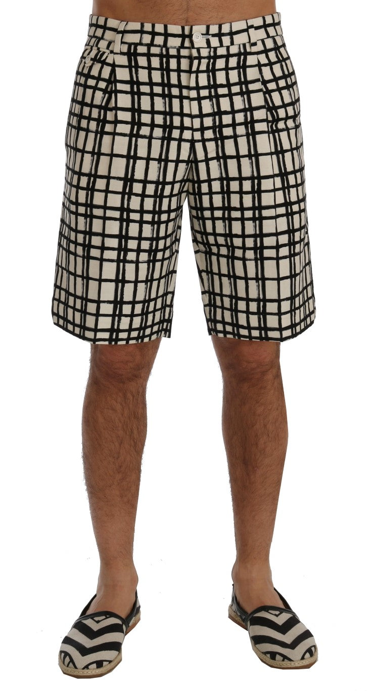 Short décontracté à rayures blanches et noires Dolce &amp; Gabbana