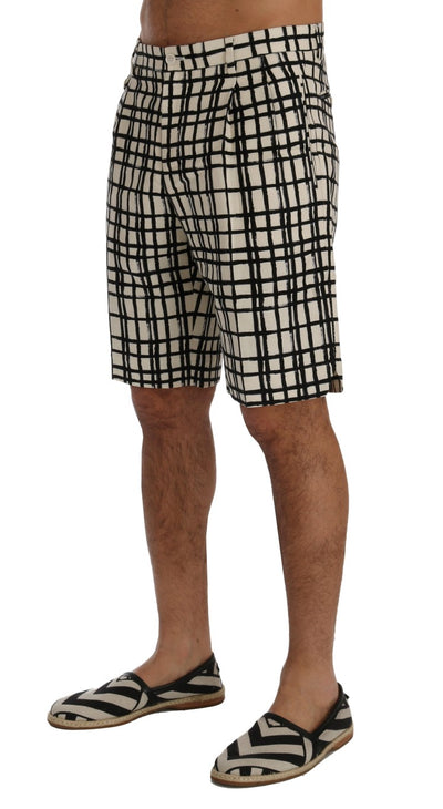 Short décontracté à rayures blanches et noires Dolce &amp; Gabbana