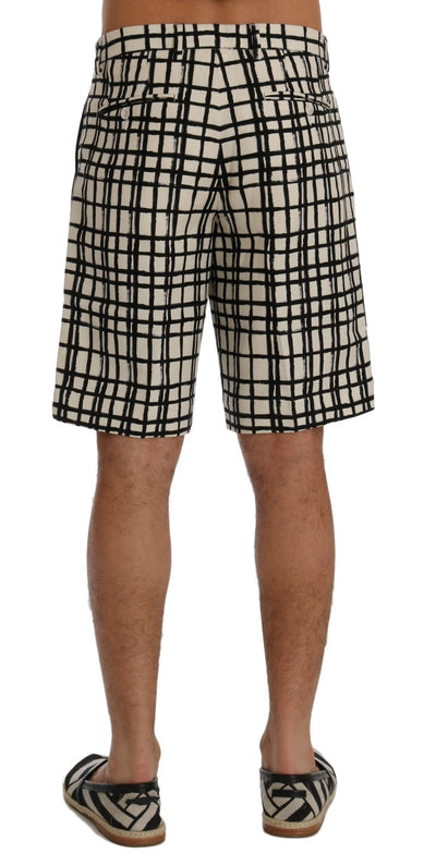 Short décontracté à rayures blanches et noires Dolce &amp; Gabbana