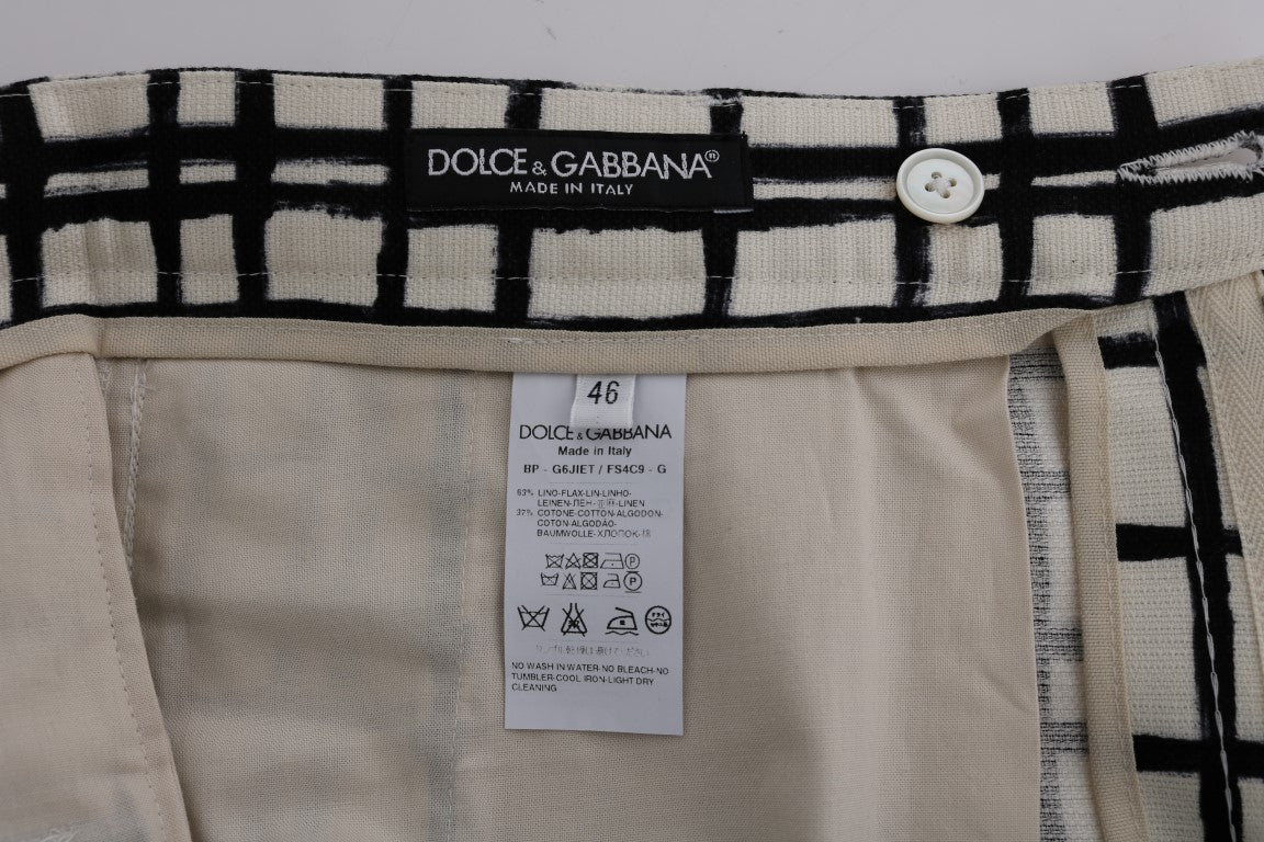 Short décontracté à rayures blanches et noires Dolce &amp; Gabbana