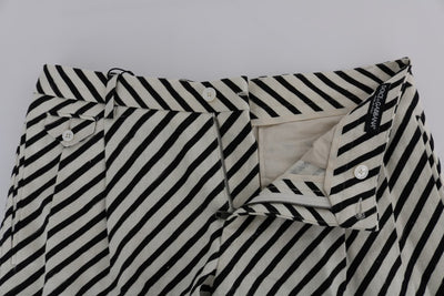 Short décontracté en chanvre à rayures blanches et noires Dolce &amp; Gabbana