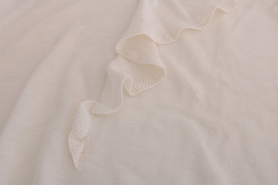 MARGHI LO' Witte 100% Lana wollen top blouse T-shirt