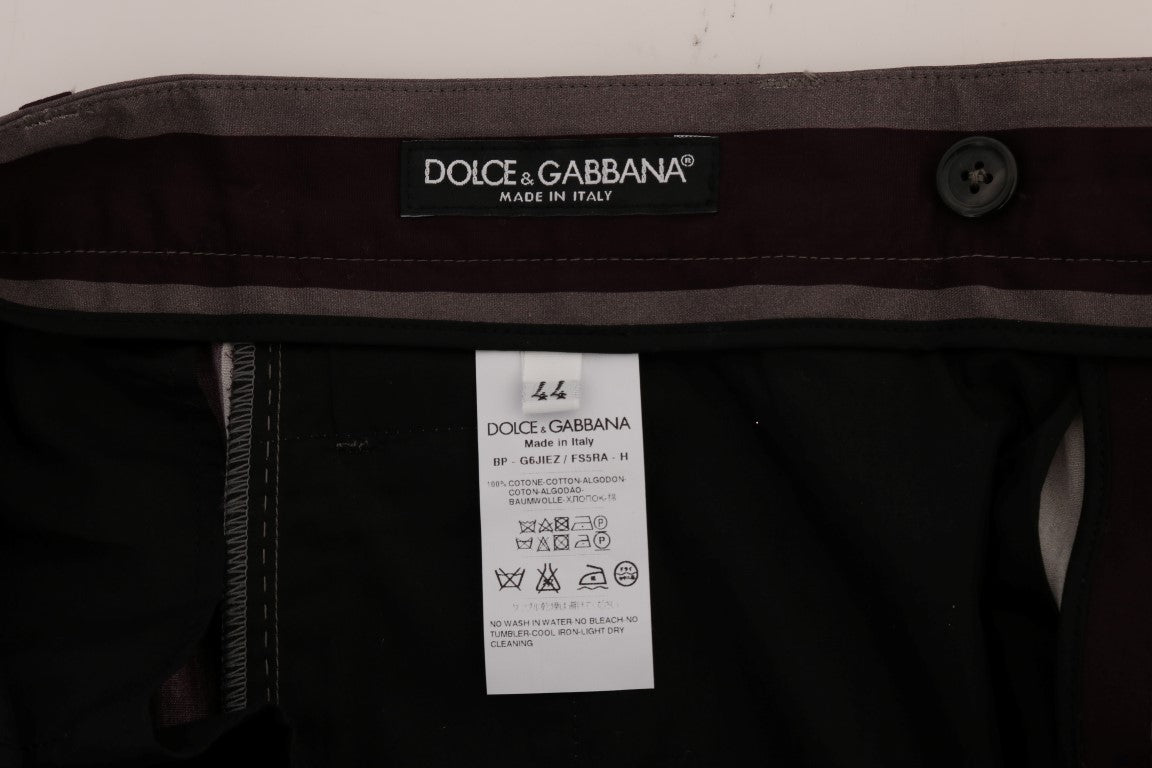 Short en coton à rayures grises et violettes Dolce &amp; Gabbana