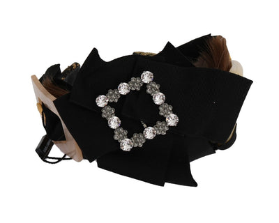 Dolce &amp; Gabbana Clear Crystal Brown Haarband