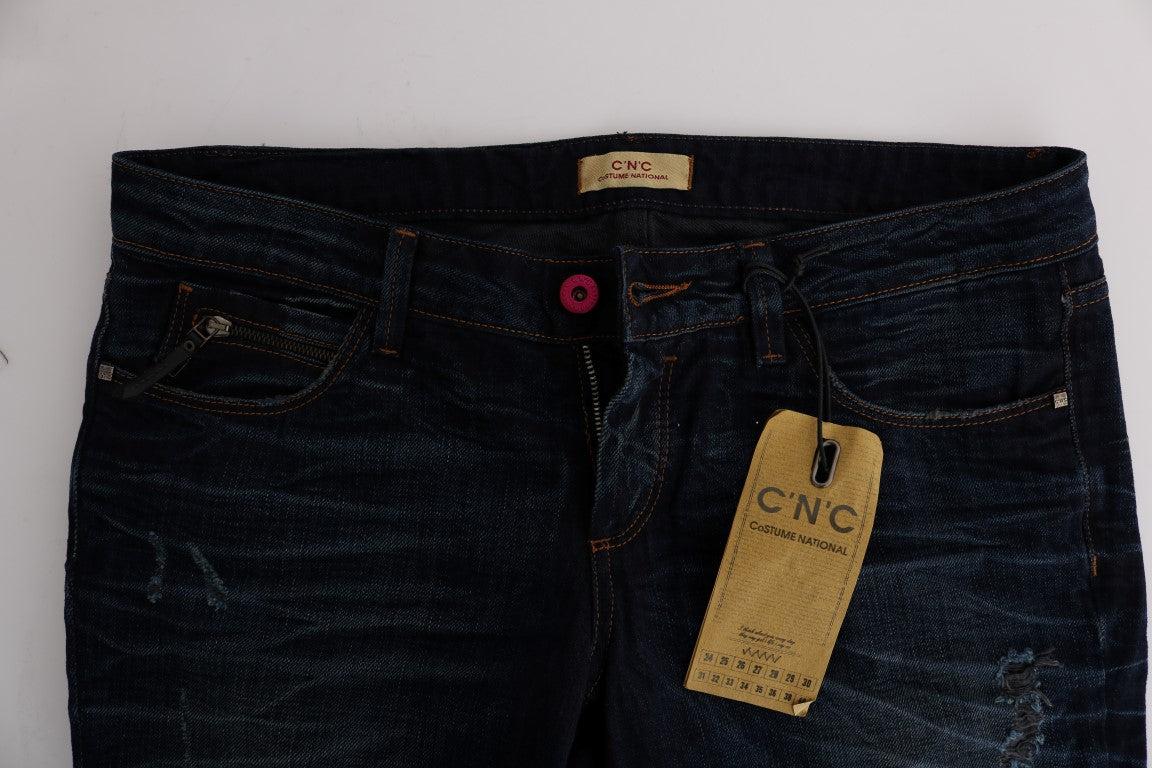 Costume National Blue Katoenen Regular Fit Denim Jeans