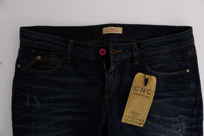 Costume National Blue Katoenen Regular Fit Denim Jeans