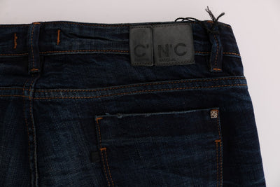 Costume National Blue Katoenen Regular Fit Denim Jeans
