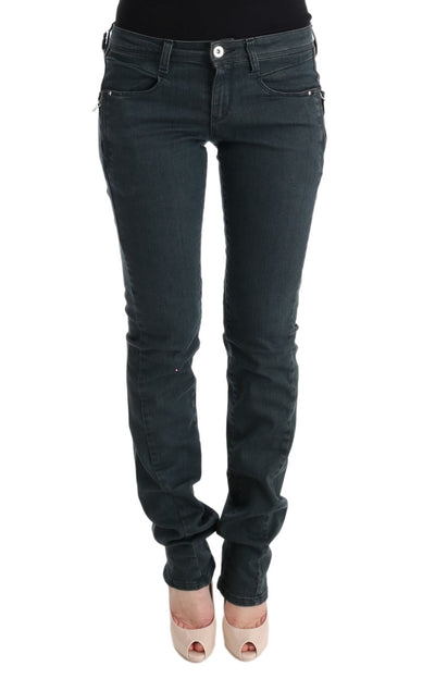 Costume National Grijze Katoenen Superslanke Denim Jeans