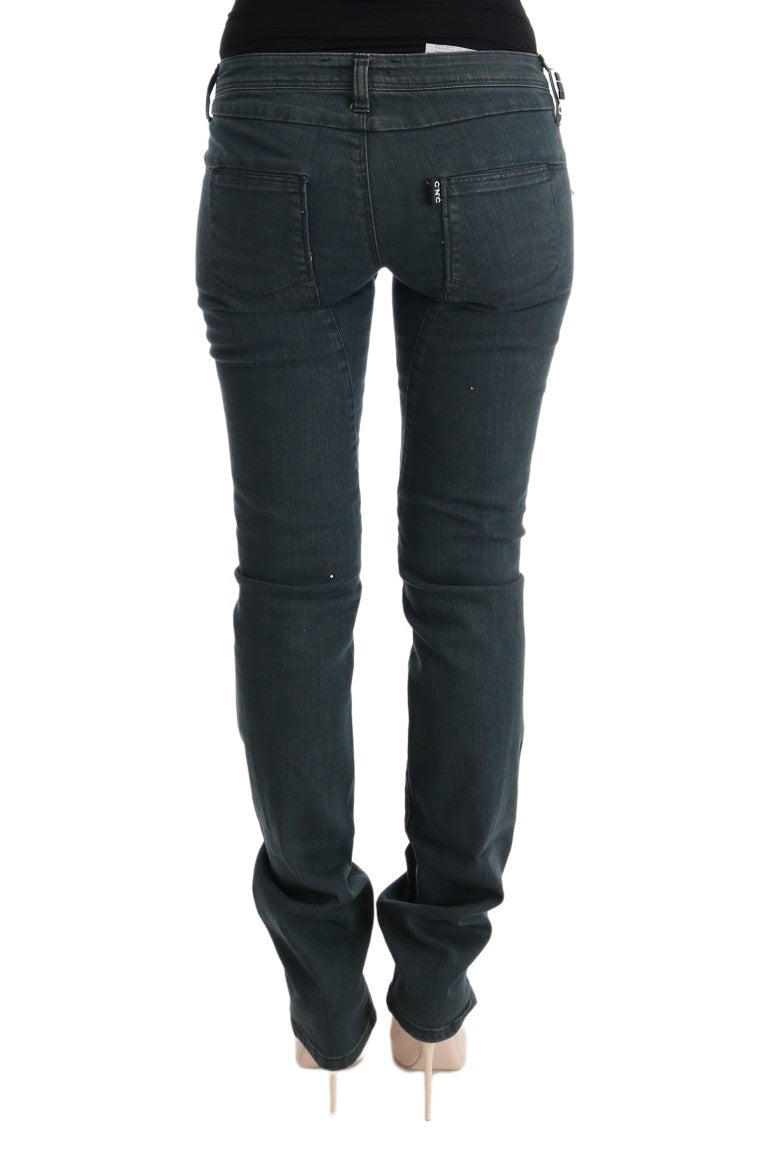Costume National Grijze Katoenen Superslanke Denim Jeans