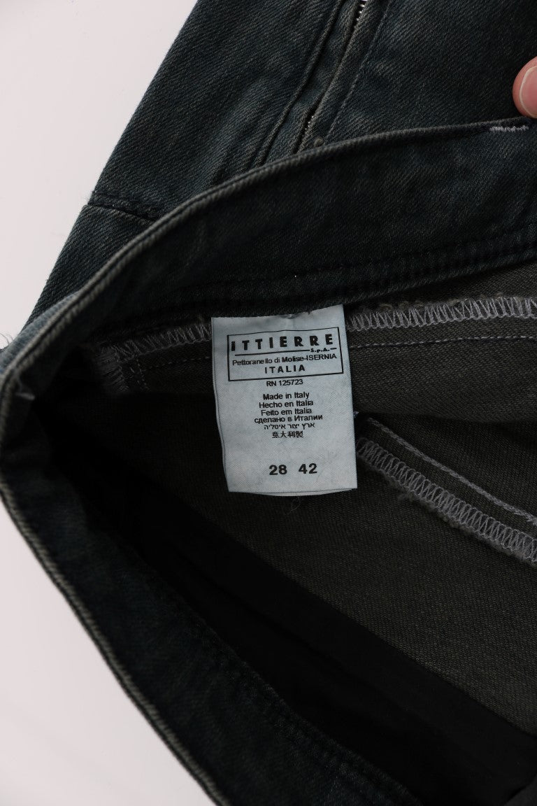 Costume National Grijze Katoenen Superslanke Denim Jeans