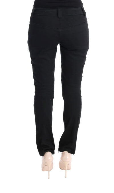 Ermanno Scervino zwarte katoenen slim-fit casual broek