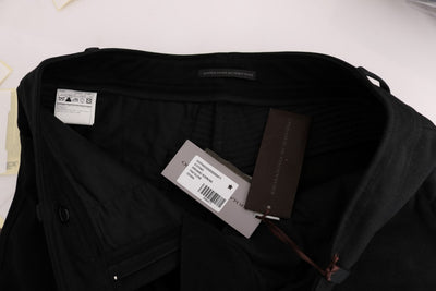 Ermanno Scervino zwarte katoenen slim-fit casual broek