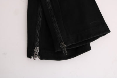 Ermanno Scervino zwarte katoenen slim-fit casual broek