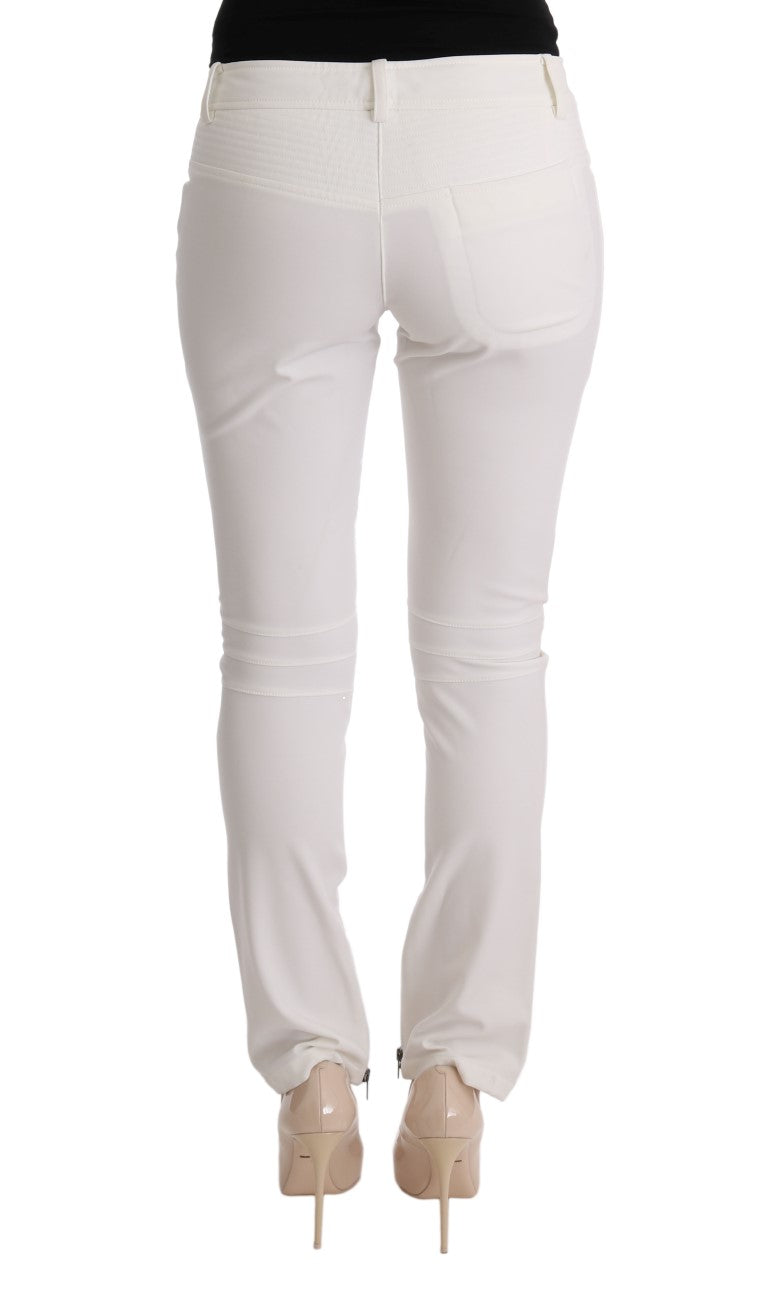 Ermanno Scervino witte katoenen slim-fit casual broek