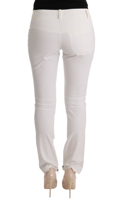 Ermanno Scervino witte katoenen slim-fit casual broek