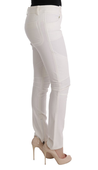 Ermanno Scervino witte katoenen slim-fit casual broek