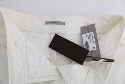 Ermanno Scervino witte katoenen slim-fit casual broek
