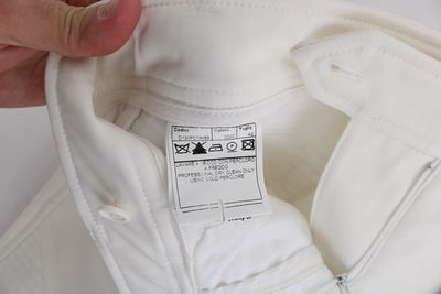 Ermanno Scervino witte katoenen slim-fit casual broek