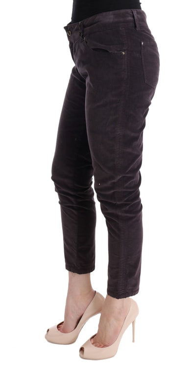 Ermanno Scervino bruine katoenen cropped casual broek