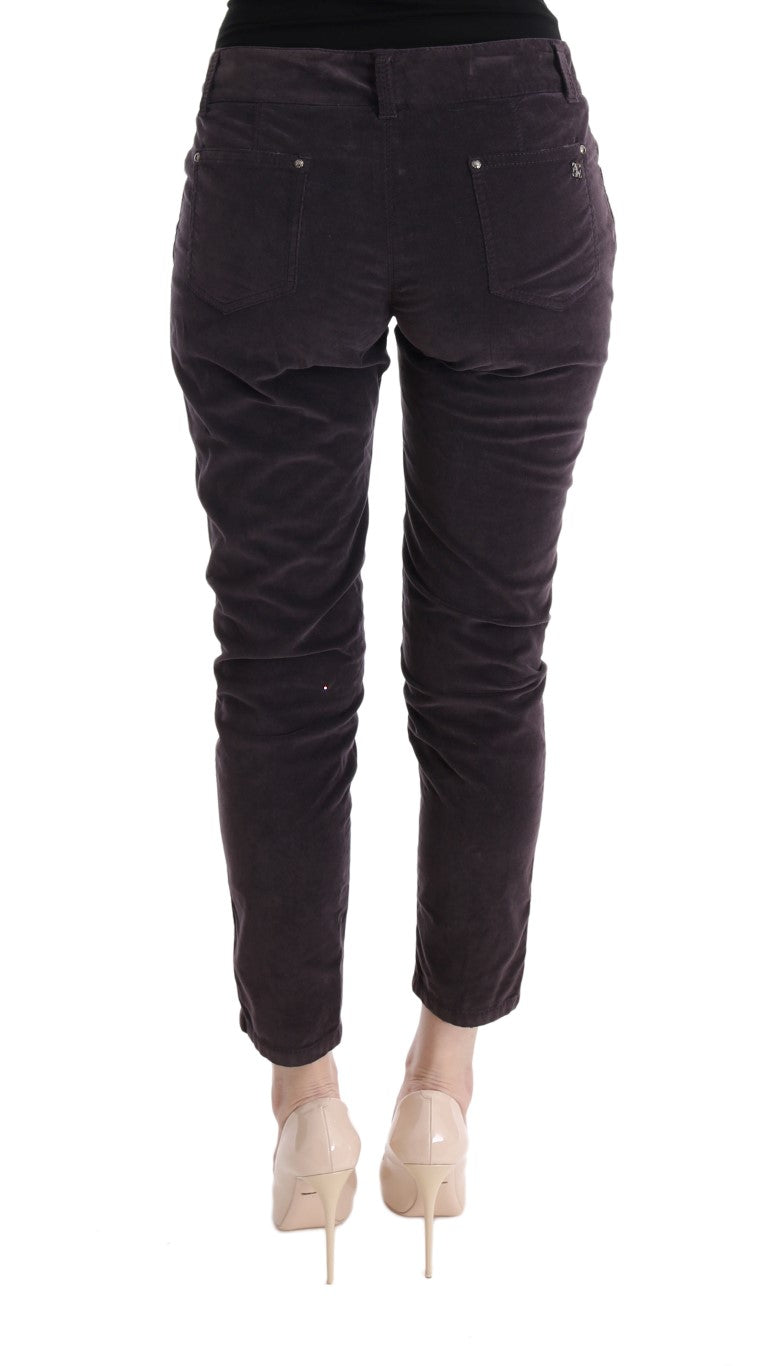 Ermanno Scervino bruine katoenen cropped casual broek