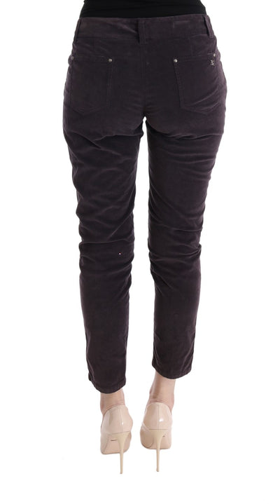Ermanno Scervino bruine katoenen cropped casual broek