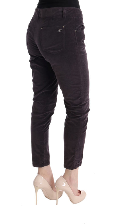 Ermanno Scervino bruine katoenen cropped casual broek